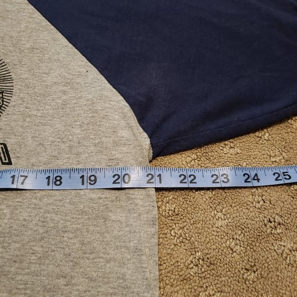 Singha Beer Raglan T-Shirt Boon Rawd Brewery Co. Gray Blue | Men's XL Pre-owned - Picture 6 of 9